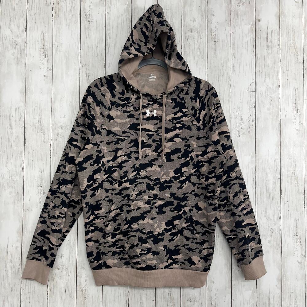 Under Armour Men’s Rival Fleece Camo Hoodie Small Graphic Pullover Sweatshirt